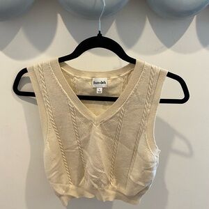 sunday best cropped small cream vest